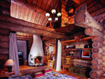 Wood houses interior