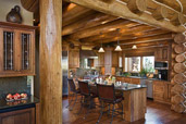 Wood houses interior