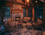 Wood houses interior