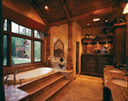 Wood houses interior