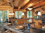 Wood houses interior