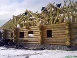 Portfolio/Log house in a field