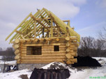 Portfolio/Log house in a field