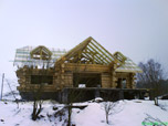Portfolio/Log house in a field